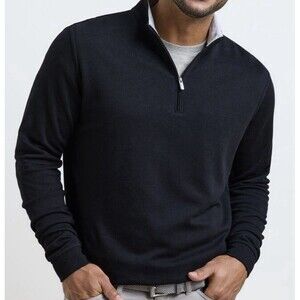 Peter Millar  Quarter Zip Sweater Mens XL Black Crown Comfort NEW MRSP $158